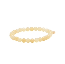 Soi Essential Gul Jade Stretch Armbånd 6 mm